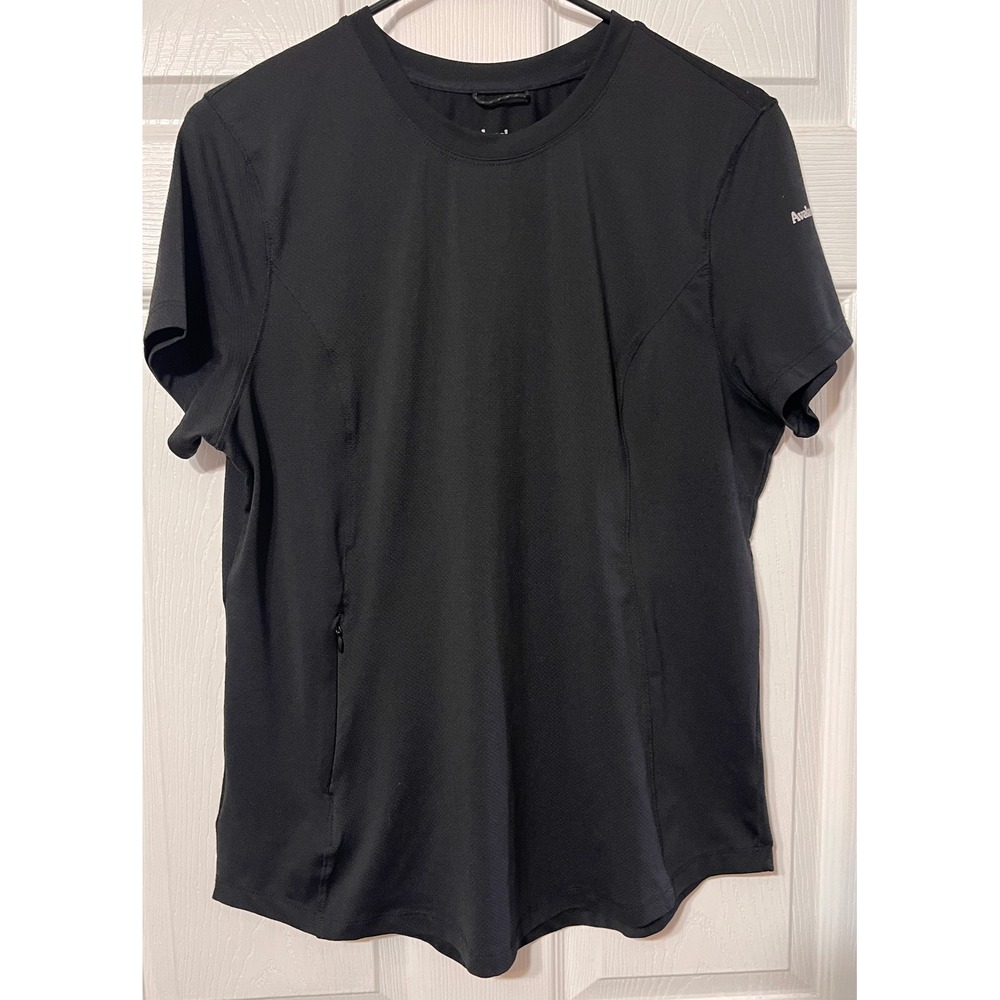 Avalanche Outdoor Supply Co Womens Black‎ Active T-Shirt Side Zip Pocket XL